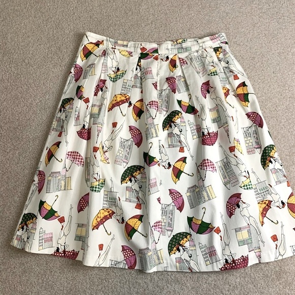 Vintage Ixia Umbrella Skirt Women Medium to Large Cotton Blend Made in USA - Picture 3 of 7